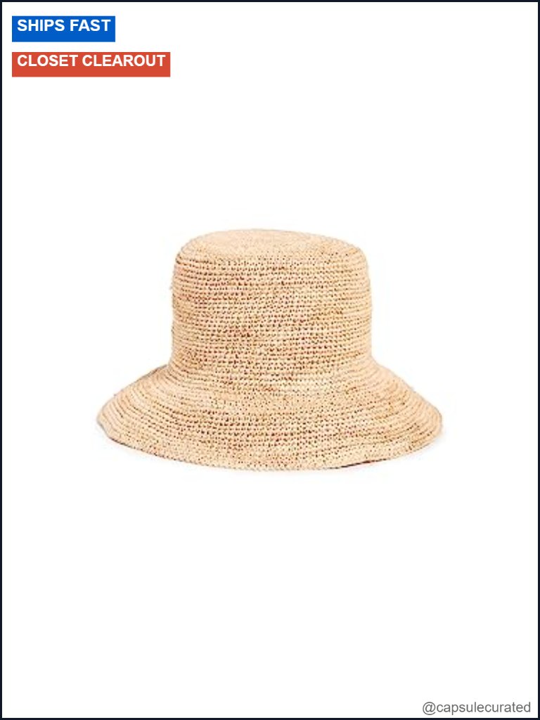 Chic Crochet Straw Bucket Hat Sun Protection Casual Travel